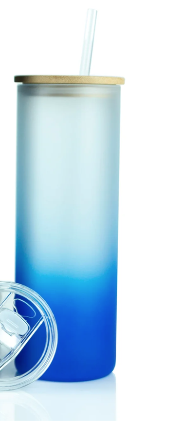 20oz Skinny Glass Tumbler Cup