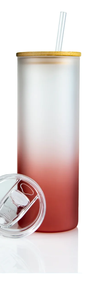 20oz Skinny Glass Tumbler Cup