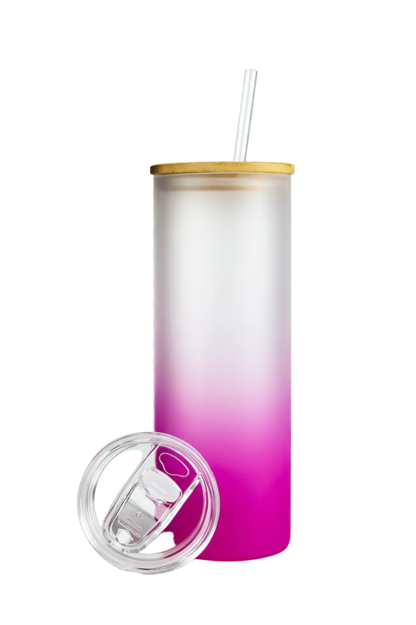 20oz Skinny Glass Tumbler Cup