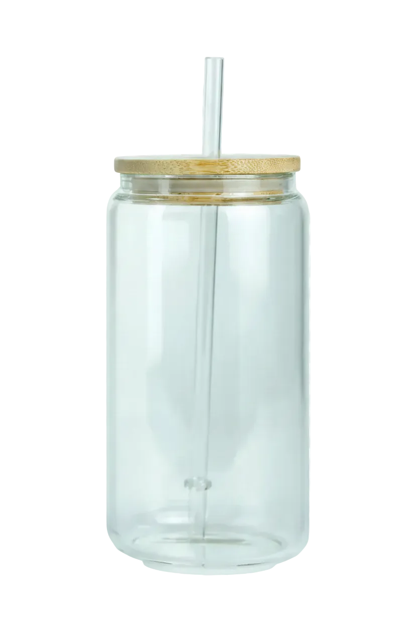 16oz Clear Glass Can Tumbler